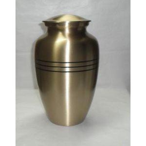 Urnes funéraires en laiton ornées de détails dorés et de sacs de rangement en velours pour un bel hommage sécurisé - Product Image 6