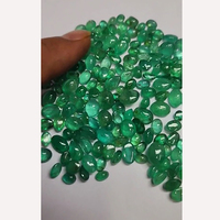 194 pièces d'émeraude naturelle 5x4 6x4 7x5 6x8 9x7mm Cabochon poire ovale 149 Cts Lot Iroc ventes Panna pierres précieuses cabine US $403 pour tous
