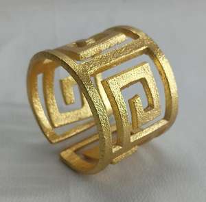 Top vendeur vaisselle porte-serviettes en métal Table à manger noël Western Restaurant rond de serviette décor tissu ou serviette en papier laiton - Product Image 6