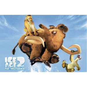 Postcard Ice Age 2-the Meltdown <b>A4</b> Folded Paper Handmade Simple Style for Valentine's Day Christmas Birthday Business Welcomed - Product Image 1