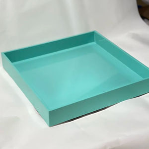 Plateau de service plateaux en bambou thé Table basse plateau ottoman ensemble avec poignées bois pour nourriture petit déjeuner fête Laser boîte Logo Style FUJ - Product Image 1