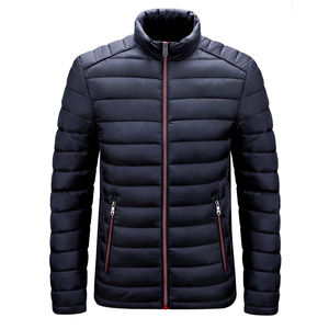 Custom Embroidery Logo Lightweight Designer Puff Padded Coat Zipper Pockets Streetwear Style <b>Men</b>`<b>s</b> Down Bubble Puffer <b>Jacket</b> - Product Image 4