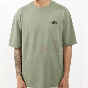 Camiseta básica de 100% algodón con hombros caídos para hombre, ropa informal y de salón con estilo Hip-Hop Vibe - Product Image 3