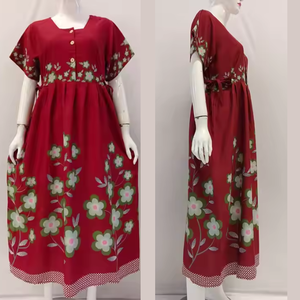 Chysanta ชุดเดรสผ้าเรยอนไซส์จัมโบ้, เดรสลำลองคอสี่เหลี่ยมระบายอากาศได้ดีนุ่มและให้ความอบอุ่นสำหรับสวมใส่สบาย - Product Image 3