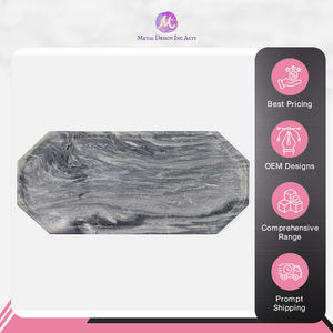 Exportateur d'origine indienne de plateau en marbre gris de haute qualité-Plateau de service élégant et fonctionnel pour les fruits, le fromage, la maison et les hôtels - Product Image 5