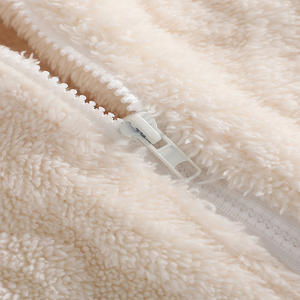 Veste en polaire tricotée pour filles, mode automne/hiver, pour enfants et adolescents, chaude, fermeture éclair sur le devant, col montant, polyester, non extensible - Product Image 4