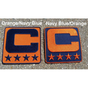 Parche de Capitán C con 4 estrellas doradas, insignia deportiva de hierro para uniformes de capitán de equipo, bordado personalizado disponible - Product Image 3