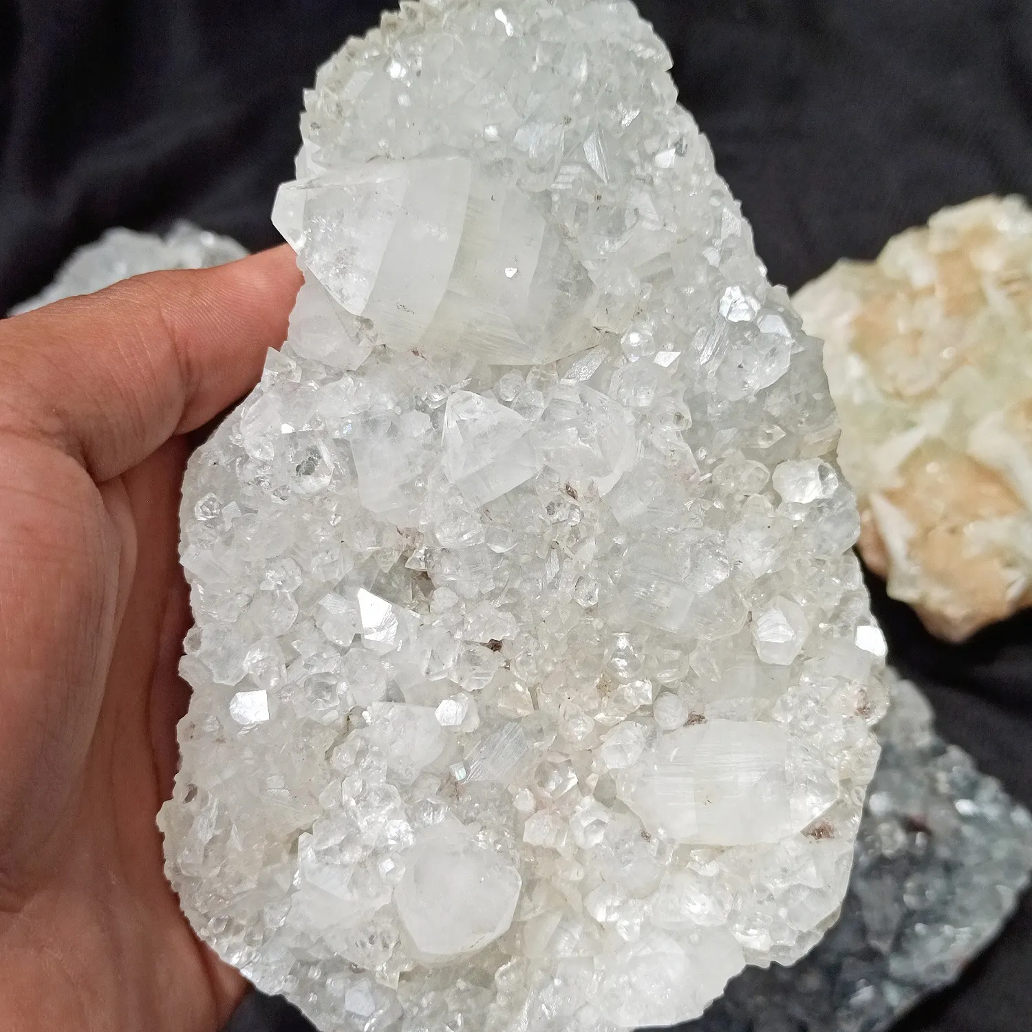 Natural Apophyllite Cluster Minerals White Apophyllite Meditation Zeolite Cluster For Home Decor