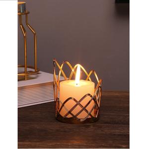 Metal Candle Holder Candle Stand for Lighting and Home Decoration <b>Set</b> Stylish Antique Finish Decorative Candle Jar Holder - Product Image 4