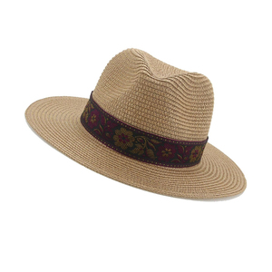 หมวกปานามาแบบสั่งทำขายส่งสำหรับทุกเพศ เหมาะสำหรับฤดูร้อน ชายหาด กิจกรรมกลางแจ้ง ป้องกันรังสียูวี ลายทาง สำหรับการเดินทาง สไตล์ลำลอง ดีไซน์เรียบง่าย แห้งเร็ว ระบายอากาศได้ดี - Product Image 2