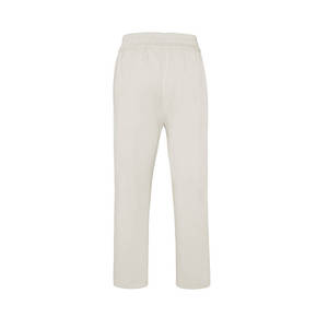 High <b>Waist</b> White Knitted Wide Leg <b>Trousers</b> with <b>Elastic</b> Waistband Breathable Vintage Print for Autumn - Product Image 3