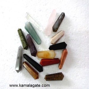 Cristal Hexagonal hecho a mano, punta de lápiz de doble terminación, piedra preciosa de ojo de tigre rojo Natural, artesanías de piedra semipreciosa - Product Image 6