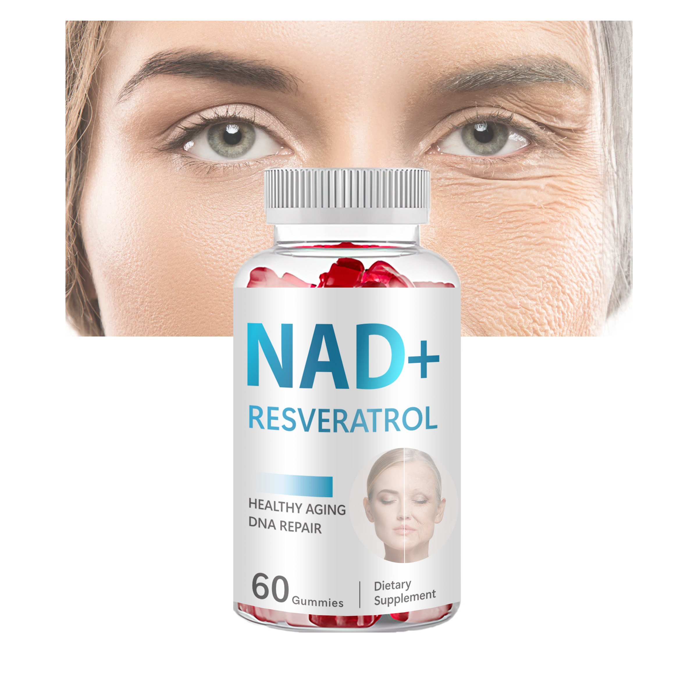 OEM Resveratrol Trans-Resveratrol Nicotinamide Adenine Dinucleotide Capsules Nad Supplement Capsule 300mg Anti-aging Gummies