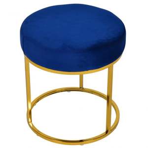 Ensemble de canapés Chesterfield en velours bleu de qualité supérieure avec ottoman rembourré pour salon, chambre, appartement et tabouret de loisirs - Product Image 6