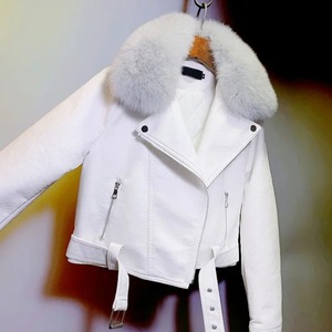 Veste à carreaux en flanelle doublée de laine d'hiver pour femmes uniques Veste à manches longues Manteau pull Veste de style moto - Product Image 1