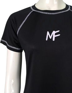 Camiseta de manga corta transpirable de secado rápido para mujer 75% poliéster y 35% LICRA de alta calidad al por mayor de proveedor BD - Product Image 3