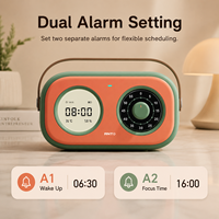 Anpassbare Digitale Schreibtisch-Weckuhr mit Visuellem Timer, Doppelalarm und Nachtlicht für Studium und Büro, OEM-Unterstützung Möglich