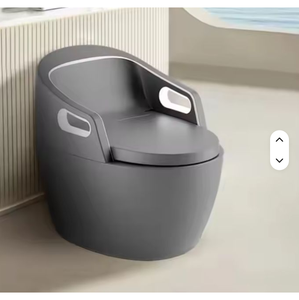 Luxury Egg Shaped Old <b>Man</b> Design Armrest Semi-ring Back Intelligent Ceramic Automatic Wall-mounted S-trap Heated Seat Bidet - Product Image 2