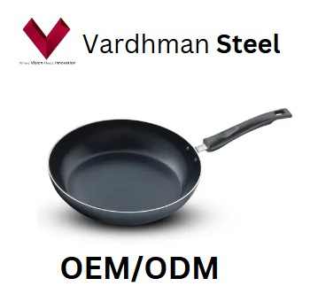 Wholesale Classic Iron Non-Stick Fry-Pan Metal Wok Pan with Glass Lid for Cooking
