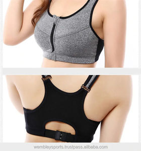 Soutien-gorge de sport pour femmes Running Front Zipper Movement Bra Yoga Padded Fitness Tops Cycling Workout Sport Bra - Product Image 5