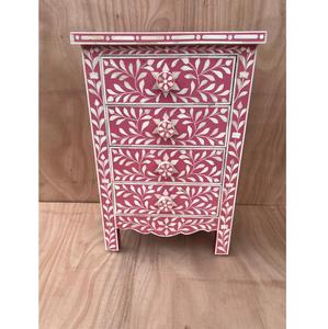 Table basse moderne rose et blanche en os incrusté, meubles de luxe faits à la main pour le salon et la salle de séjour, prix direct d'usine - Product Image 1