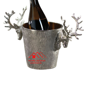 Refroidisseur avec Supports pour Barware Discothèque Décor De Fête Vente Chaude En Aluminium Vente Chaude En Laiton Antique Fini Boisson Vin - Product Image 6