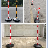 Poteau de signalisation routière réfléchissant à prix abordable, délimiteur de voie, poteau de sécurité routière flexible avec base
