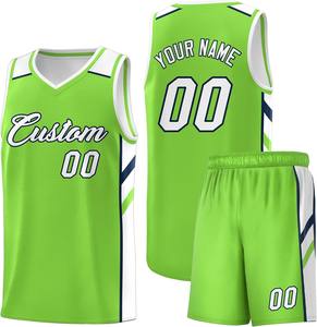 Ensembles d'uniformes de basket-ball en polyester respirant avec numéro de joueur personnalisé en gros gilets d'entraînement pour commande en gros OEM - Product Image 1