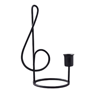 Bougeoir en métal noir élégant de taille moyenne pour l'éclairage de la maison décoration de la maison meilleurs styles de bougeoir - Product Image 1