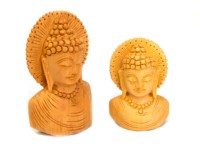 Vente chaude d'usine, figurine de Bouddha en teck naturel artisanal indien, sculpture religieuse gravée, décoration d'intérieur, cadeau du Seigneur Gautam Bouddha