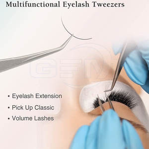 Pince à épiler pour cils en acier inoxydable de haute qualité GEMSTONE ENTERPRISES, logo personnalisé, durable, réutilisable, pointe lisse, OEM accepté - Product Image 5