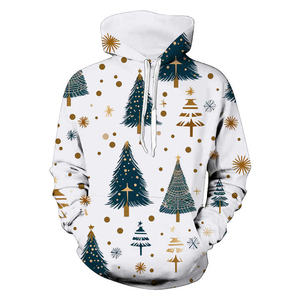 Custom Thermal Cotton Sublimation Hoodies in Green, Ugly Christmas Sweaters with Full Zip Us Christmas Hoodie & Sweatshirts - Product Image 6