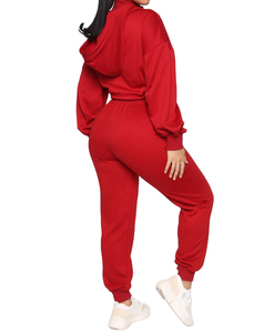 Joggers pour femmes 2 pièces haut court deux pièces pantalon ensemble pour femmes automne deux pièces survêtement survêtement ensemble femmes survêtement ensemble 2026 - Product Image 3