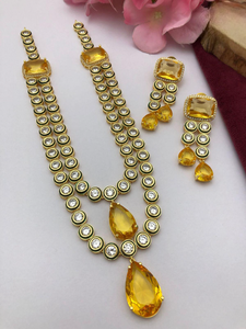 ชุดสร้อยคอ kundan หรูหราสำหรับผู้หญิงหินประดับชาติพันธุ์เหมาะสำหรับสวมใส่เจ้าสาวฟังก์ชั่นงานรื่นเริงและงานเลี้ยง - Product Image 6