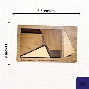 Cruiser, puzzle en bois à quatre pièces, casse-tête artisanal classique, défi mental, divertissement familial, jeu de table d'intérieur, jeu de skill - Product Image 2