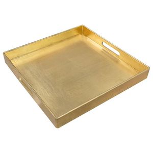 Bandeja de servicio de latón de primera calidad con un diseño atractivo y un acabado resistente tanto para uso decorativo como práctico - Product Image 1