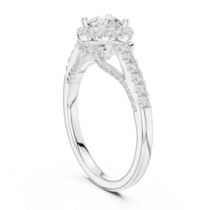 Anillo Redondo de Oro Blanco de 14k Personalizado, Producción OEM ODM, Piedras de Corte Brillante Redondo, Diseño de Moldes Profesional y Fabricación de Muestras - Product Image 5