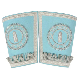 Manchettes brodées en métal sur mesure fabriquées à la main maçonnique frange artisanat officier gantelets couture à la croix pour Regalia - Product Image 5