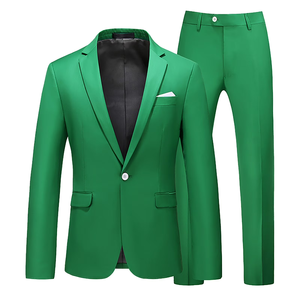 ชุดสูทผู้ชายสีพื้น ระบายอากาศได้ดี ทรงเข้ารูป ไซส์ใหญ่ ออกแบบเองได้ ทันสมัย คุณภาพสูง ผ้าฝ้าย+โพลีเอสเตอร์ - Product Image 2