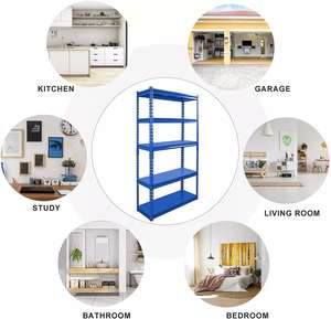 מדפים ללא ברגים לאחסון במחסן, בית או מוסך, 5 שכבות, מדפי אחסון, יחידת מדפים - Product Image 3