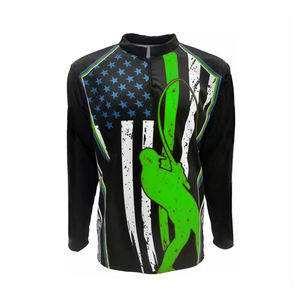 Sublimación Impresión Secado rápido Poliéster Rendimiento Multy color Pesca Jersey Con camisa de pesca - Product Image 2