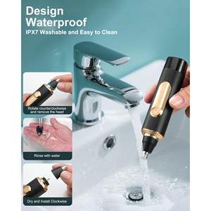 Tondeuse à sourcils et nez rechargeable USB avec écran LED 2-en-1 pour hommes et femmes, tondeuse en plastique indolore pour oreilles et sourcils, idéale pour les voyages en camping-car - Product Image 5