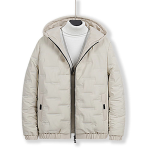 Veste matelassée en toile à capuche pour homme, coupe-vent, respirante, chaude pour l'hiver, vente en gros OEM, meilleure qualité - Product Image 3