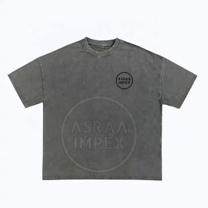 Camiseta vintage de lavado ácido con logotipo personalizado para hombre, ropa de calle de algodón 100% para el mercado de la moda - Product Image 1