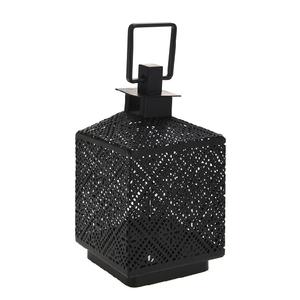 Mini linterna de vela de Metal negro marroquí personalizable de alta calidad para adornos navideños en Farmhouse Courtyard Pub Club - Product Image 1