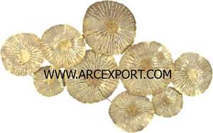 Nouvel art mural attrayant en métal doré Formes d'arrondi Art mural Événements de mariage et décoration d'hôtel Art mural à un prix abordable - Product Image 4