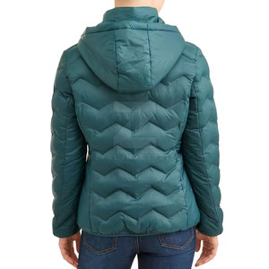 Doudoune réversible pour femmes longue à capuche chaude respirante coupe-vent écologique taille personnalisée - Product Image 2