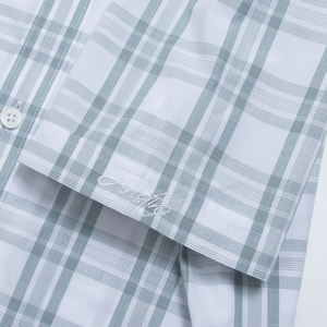 เสื้อเชิ้ตผู้ชายลายทางลำลอง Aristino ผลิตจากผ้าไผ่ 50% โพลีเอสเตอร์ 50% ย้อมสีเสื้อผ้า แขนยาว น้ำหนัก 220 กรัม ผ้าไม่ถักทอ โลโก้ที่คอเสื้อ มีสินค้าในสต็อก - Product Image 4