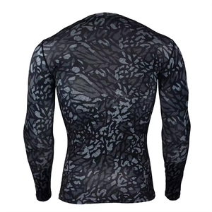 Custom Men's Rash Guard <b>Compression</b> <b>Shirts</b>-UPF50+ Quick Dry Spandex/Polyester Breathable Anti-Bacterial Long Sleeve - Product Image 3