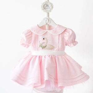 Handmade Embroidered Soft Linen Dress for <b>Baby</b> Girls Casual Style for Toddler's <b>First</b> Birthday OEM Made in Vietnam - Product Image 1